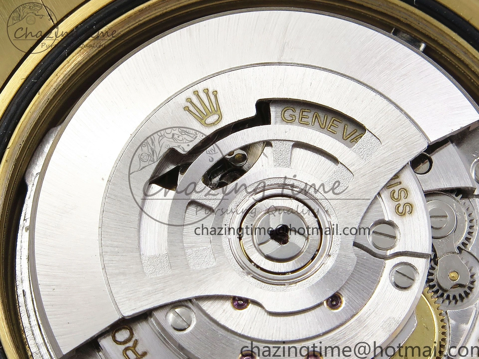 MiroTime 0408 Day Date 40 YG JDF Gain Weight 904L Steel White Roman Dial on President Bracelet VR3255 V Functional 1369